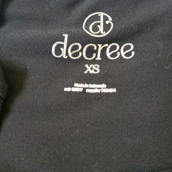 Decree black bodysuit criss-cross - Picture 3 of 3